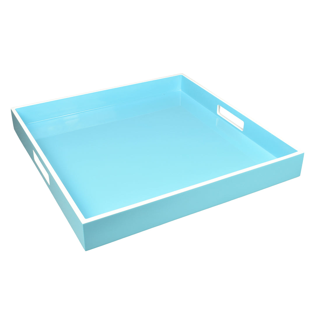 Lacquer Square Tray 16" (Sky Blue)