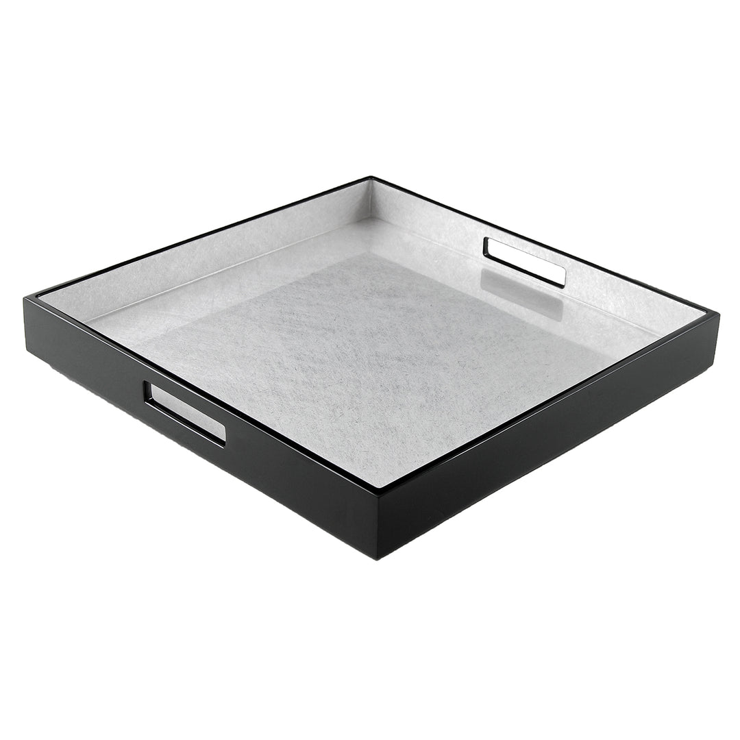 Lacquer Square Tray (Shine Silver Leaf)