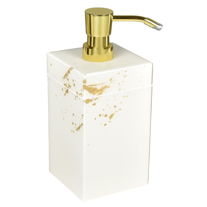 Artful Gold with White Lacquer Bathroom Accessories