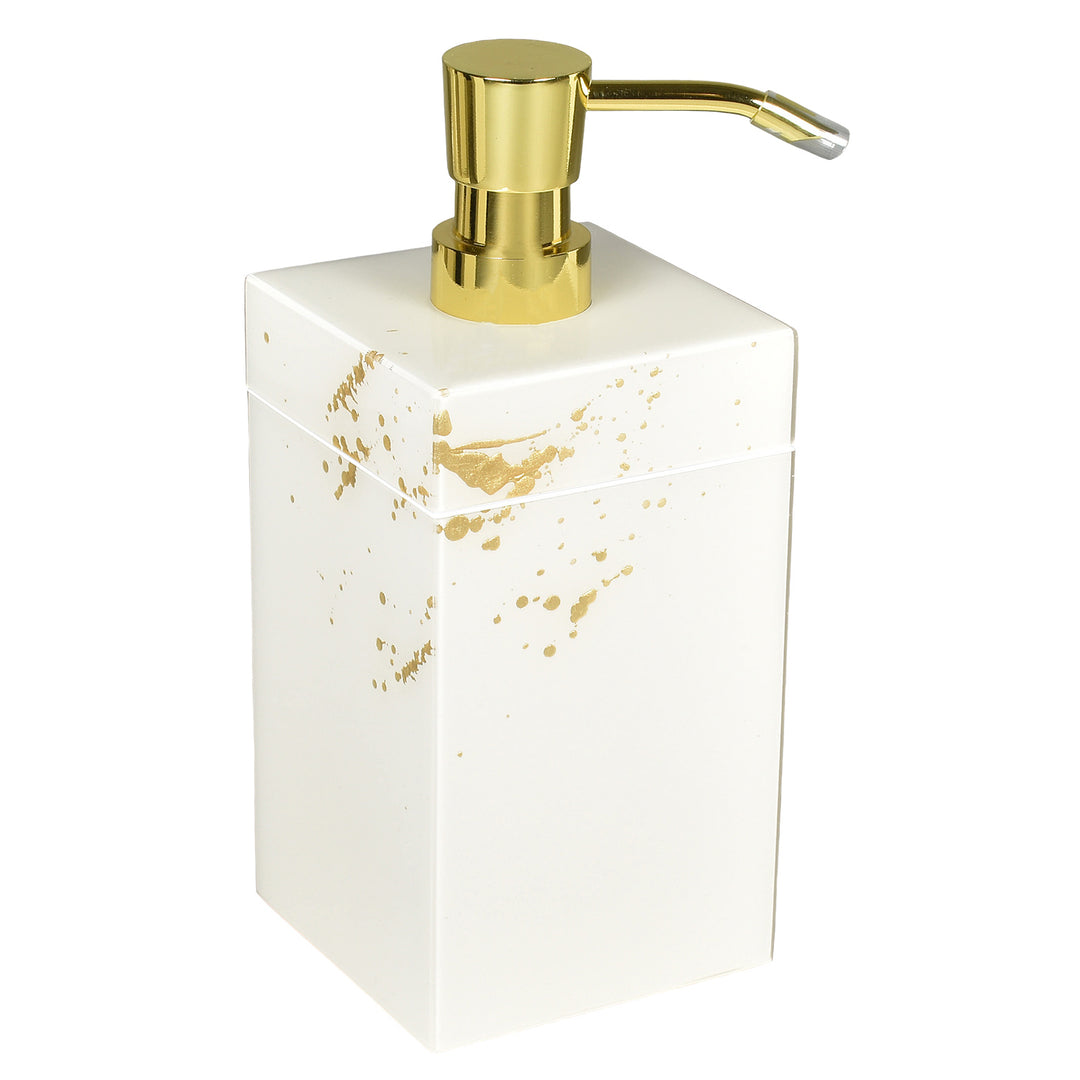 Artful Gold with White Lacquer Soap Pump