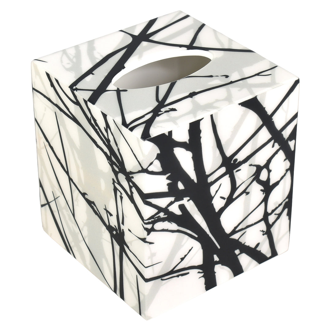 Trees Design Lacquer Tissue Box