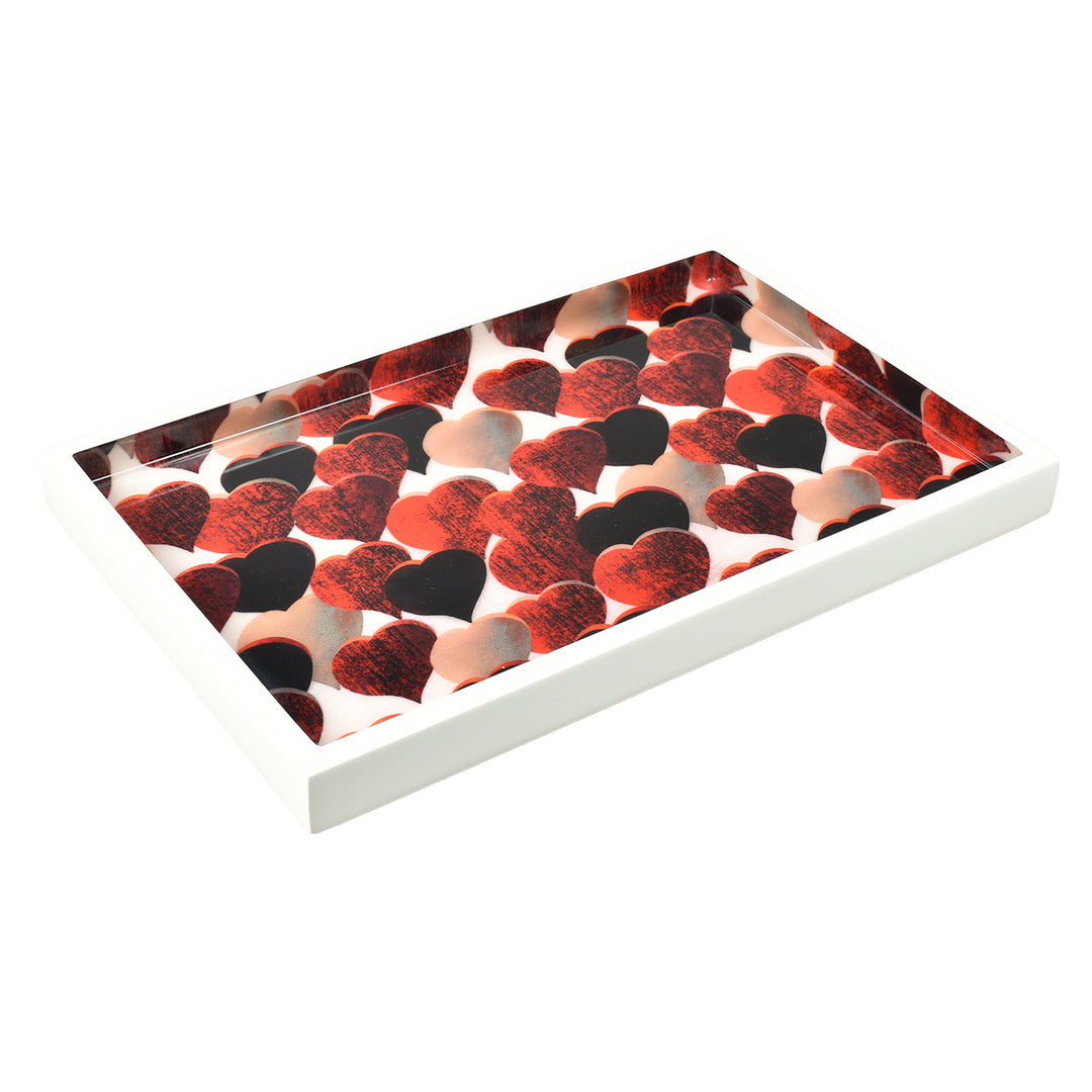 Lacquer Vanity Tray (Hearts Design)