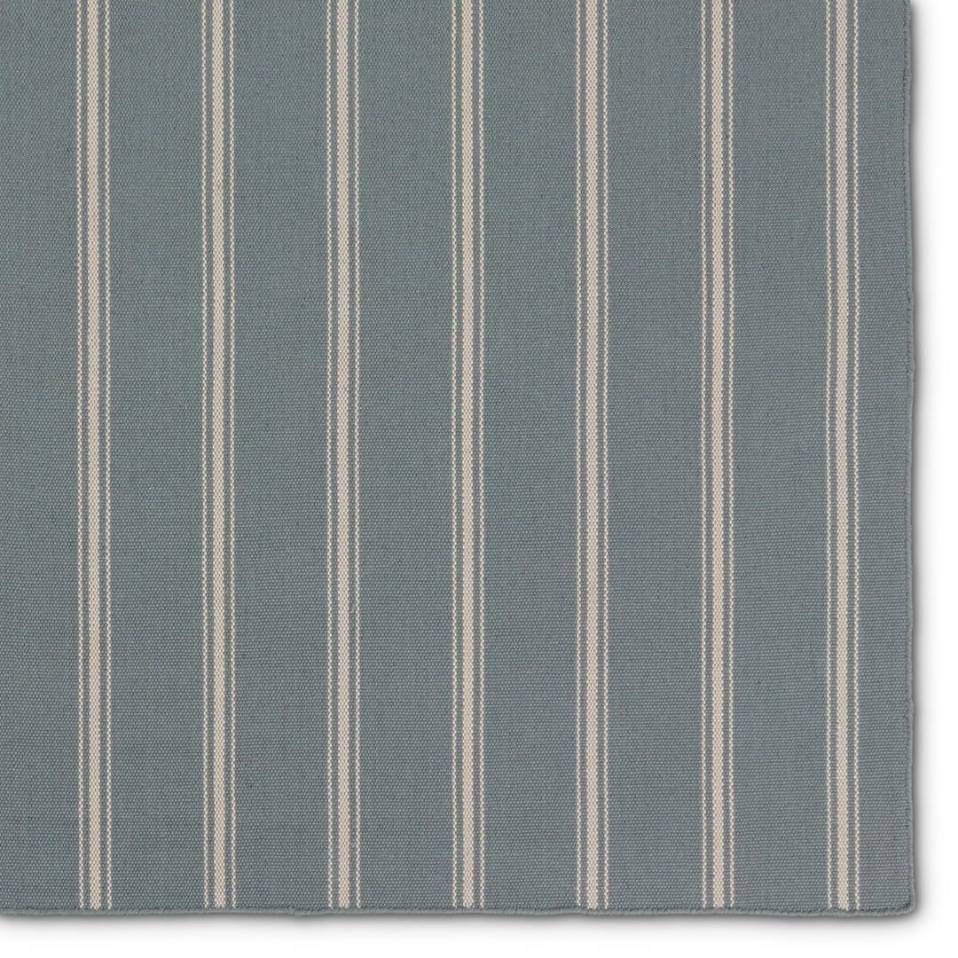 Barclay Butera by Jaipur Living Memento Handmade Indoor/Outdoor Striped Slate/ Ivory Area Rug (LAGUNA - LAG05)