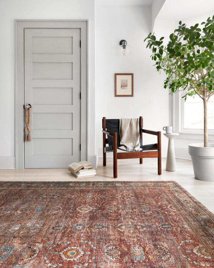 Loloi Layla Brick / Blue Accent Rug (LAY-01)