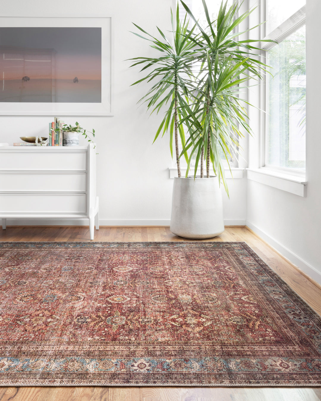 Loloi Layla Brick / Blue Accent Rug (LAY-01)