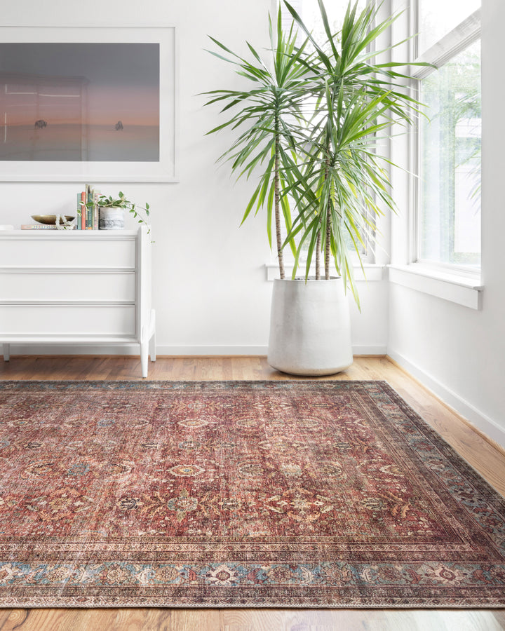 Loloi Layla Brick / Blue Accent Rug (LAY-01)