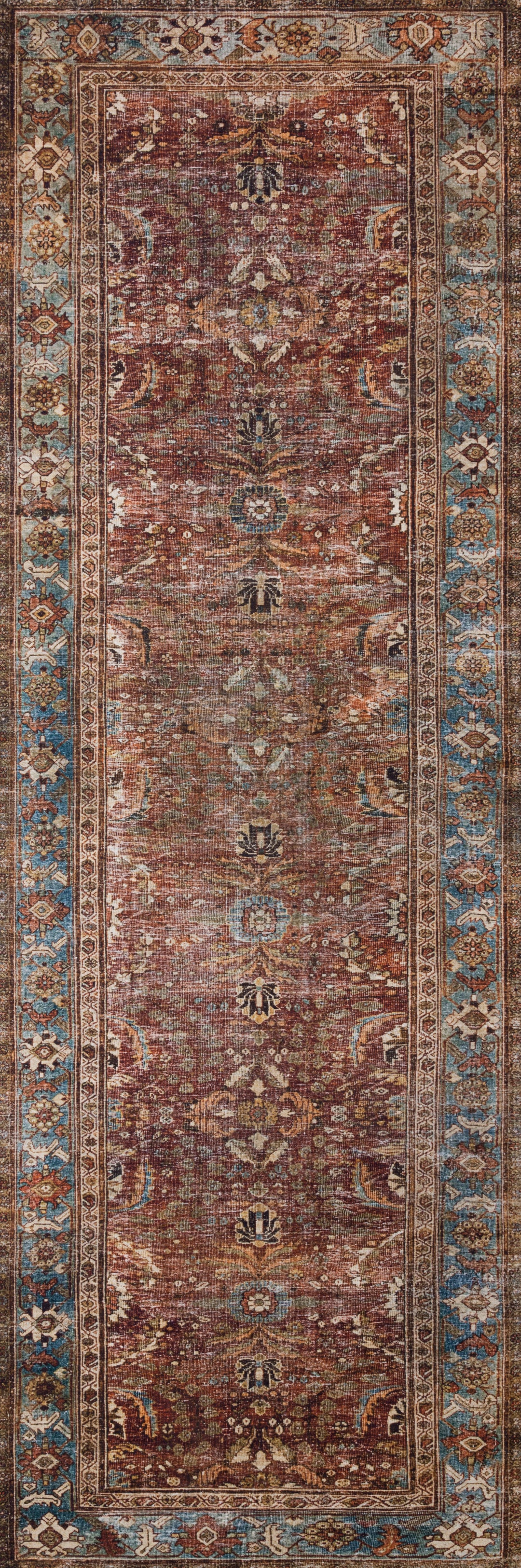 Loloi Layla Brick / Blue Accent Rug (LAY-01)