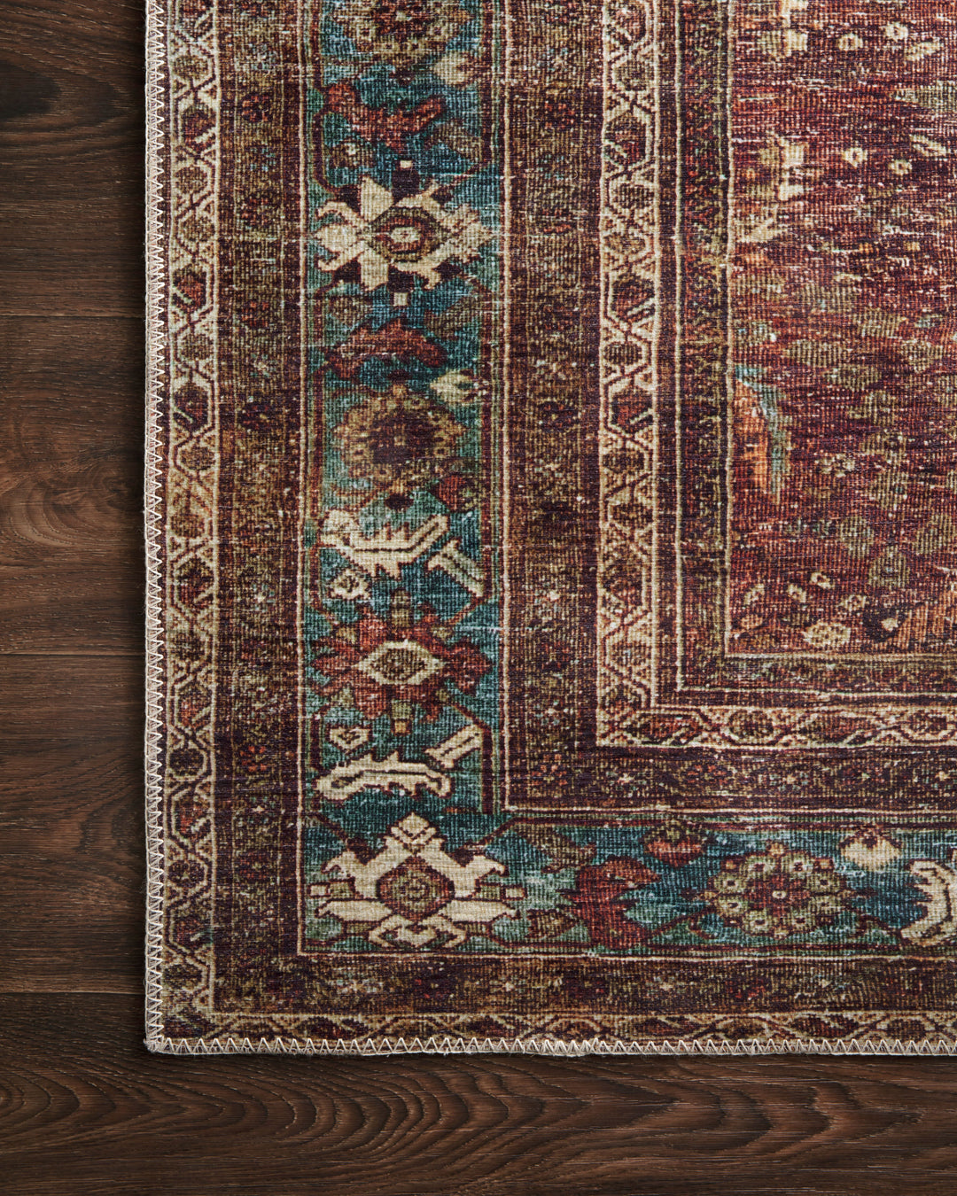 Loloi Layla Brick / Blue Accent Rug (LAY-01)