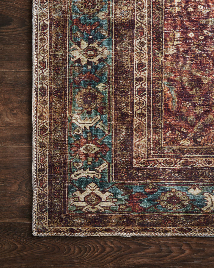 Loloi Layla Brick / Blue Accent Rug (LAY-01)