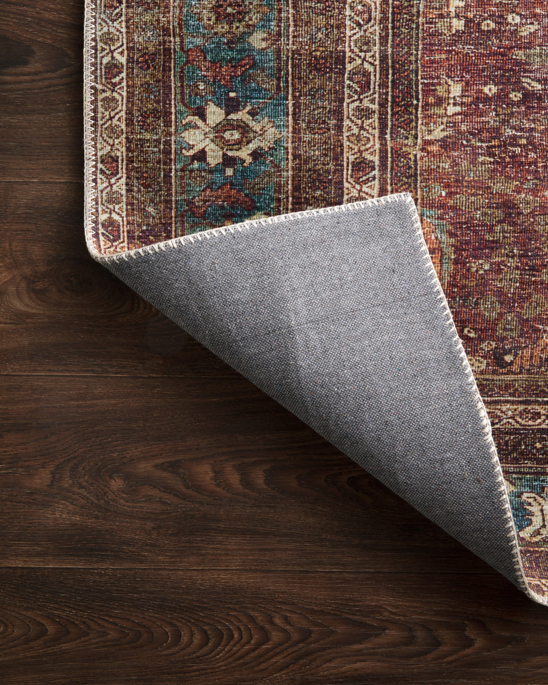 Loloi Layla Brick / Blue Accent Rug (LAY-01)