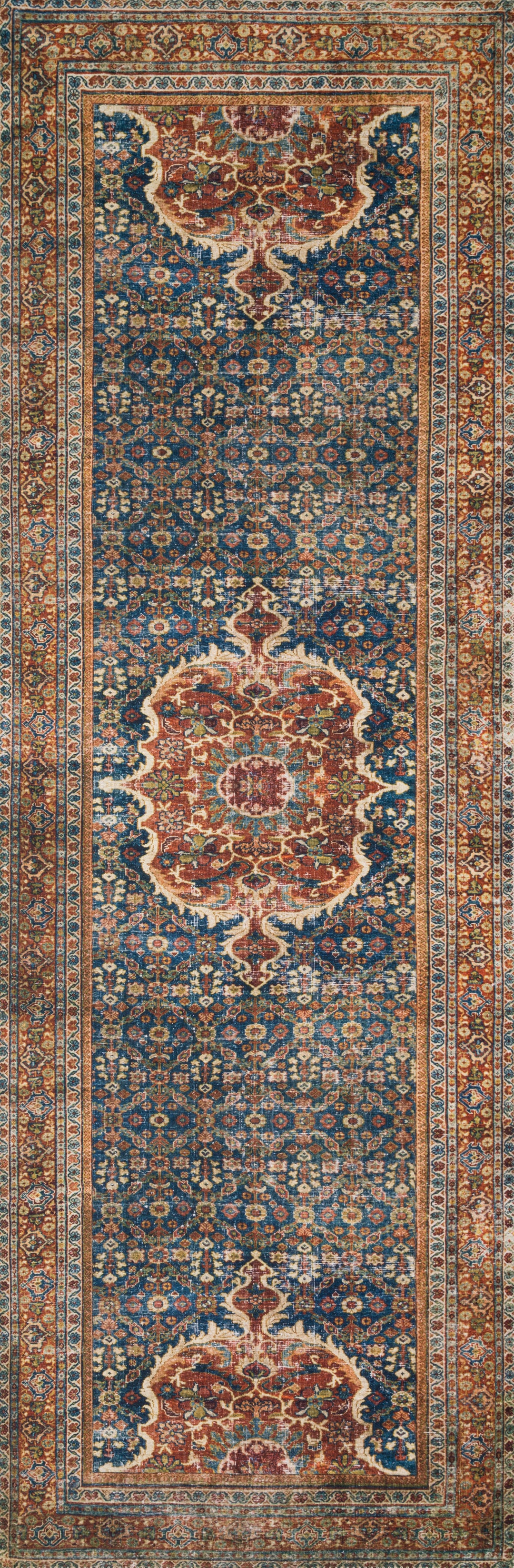 Loloi Layla Cobalt Blue / Spice Accent Rug (LAY-09)