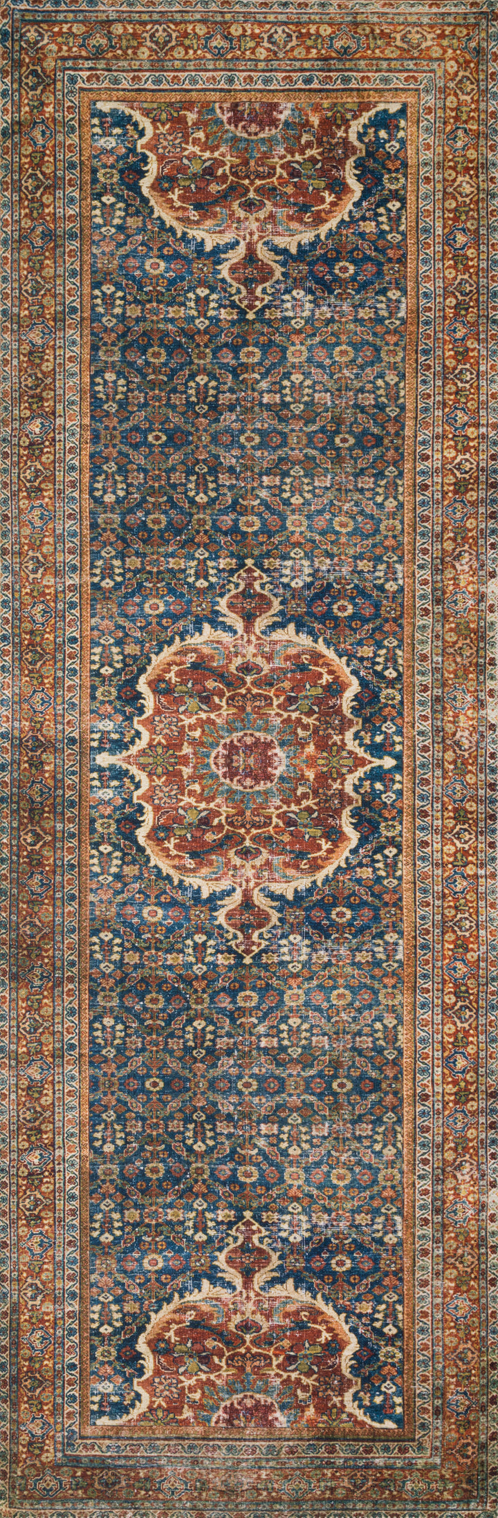Loloi Layla Cobalt Blue / Spice Accent Rug (LAY-09)