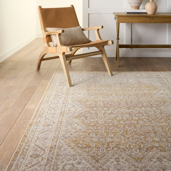 Vibe by Jaipur Living Harriet Medallion Gold/ Light Gray Area Rug (LEILA - LEI06)