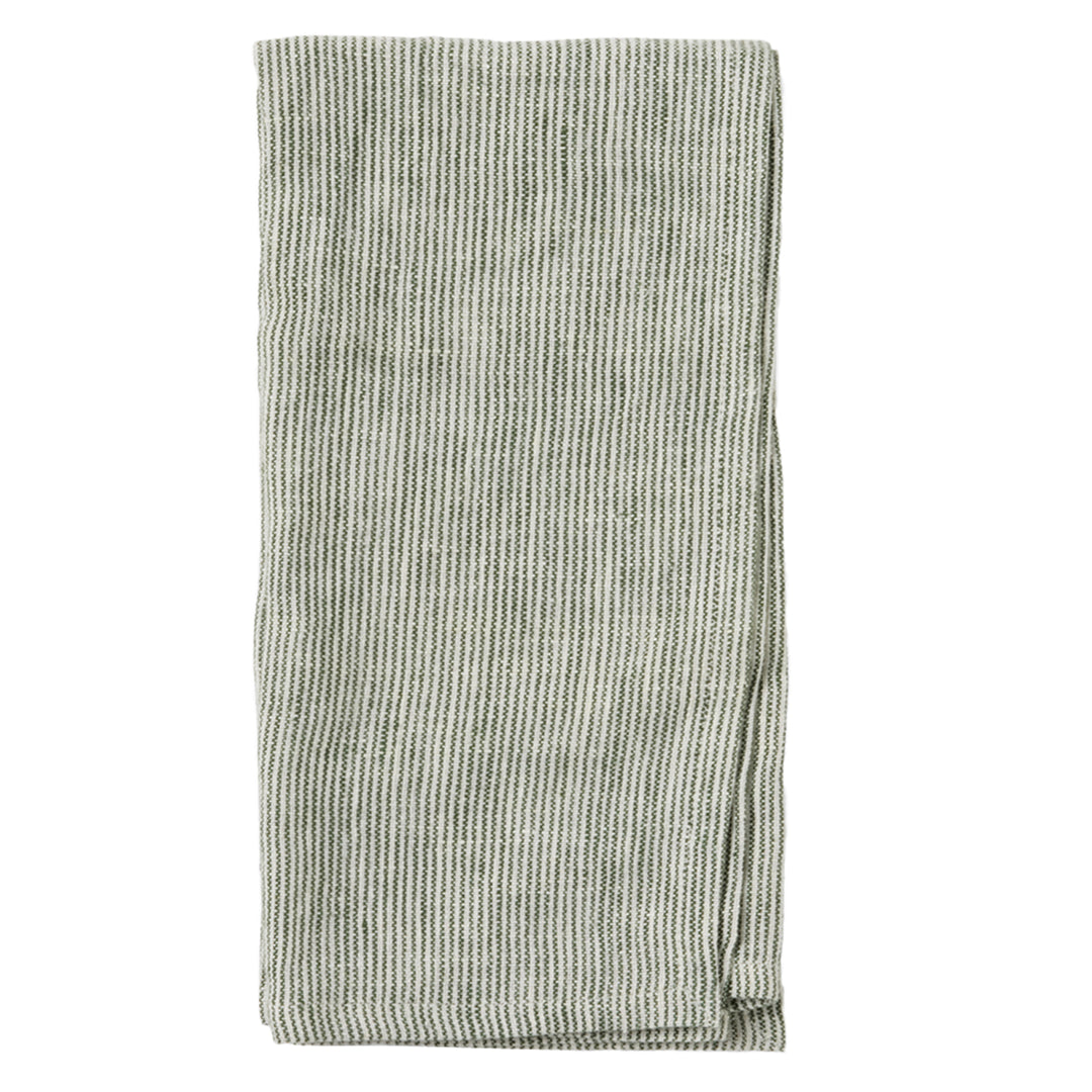 Saunton Green White Linen Napkins (Set of 4)