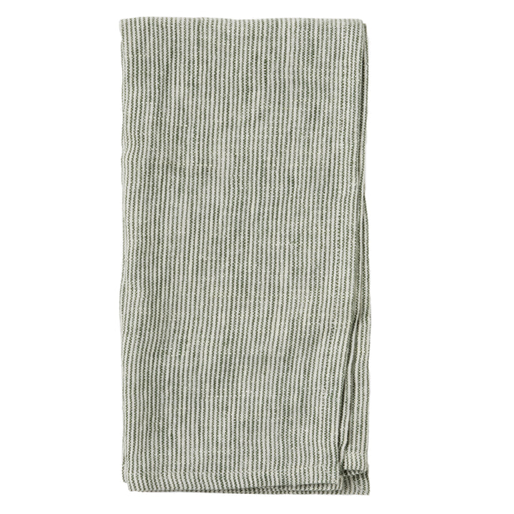 Saunton Green White Linen Napkins (Set of 4)
