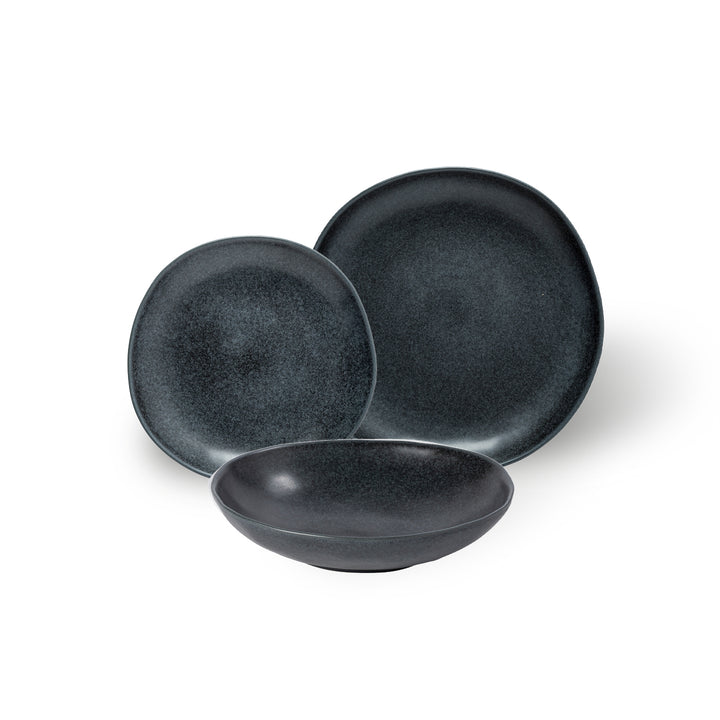 Costa Nova Livia Fine Stoneware Dinnerware (Matte Black)