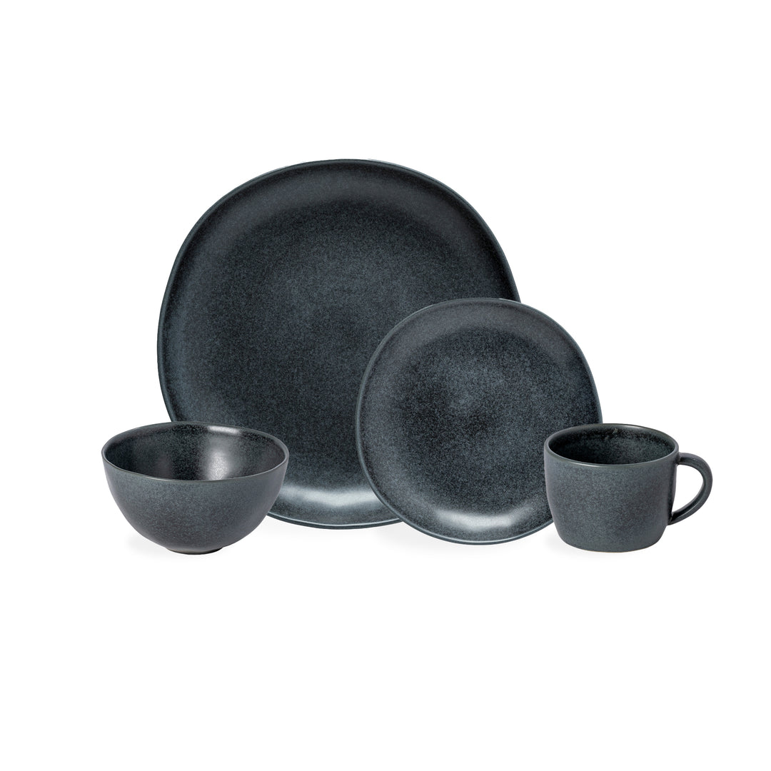 Costa Nova Livia Fine Stoneware Dinnerware (Matte Black)