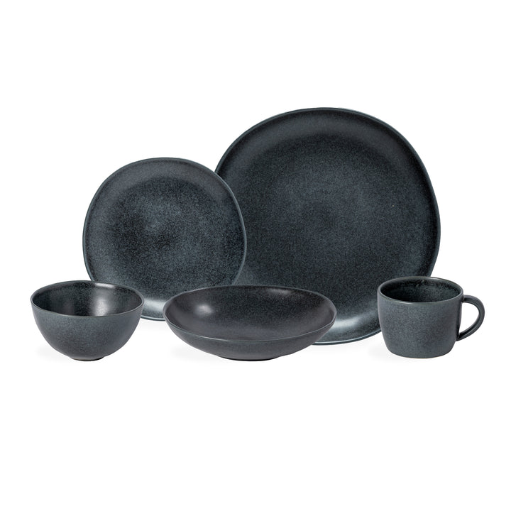 Costa Nova Livia Fine Stoneware Dinnerware (Matte Black)