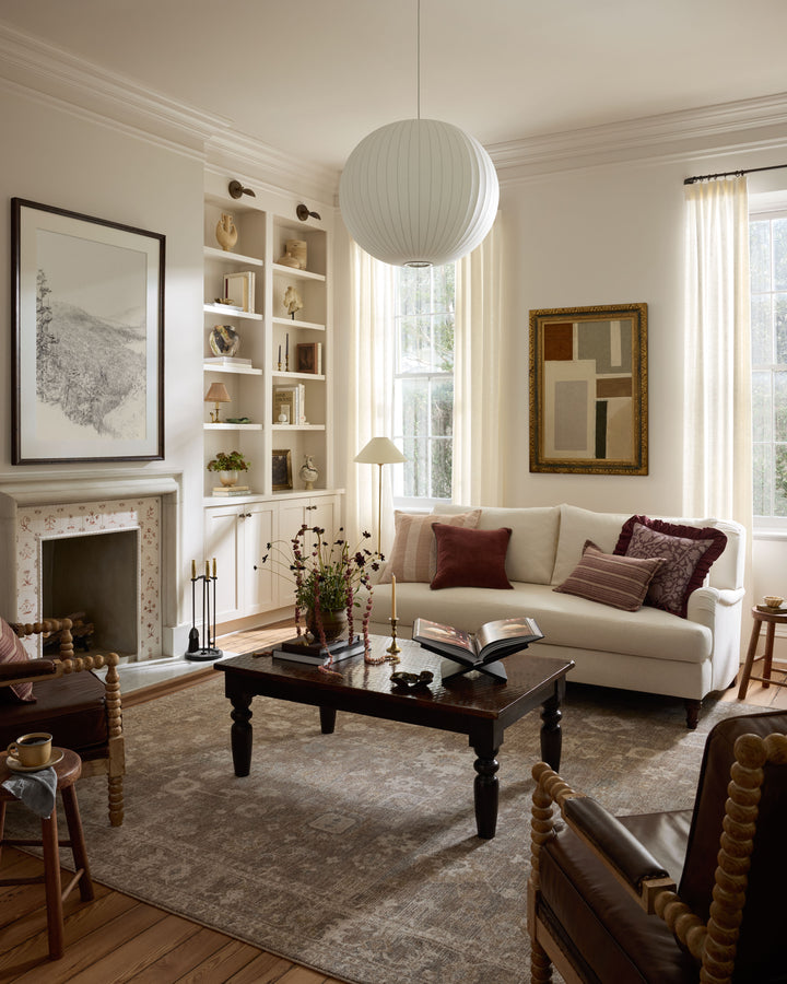 Chris Loves Julia x Loloi Louisa Taupe / Ivory Accent Rug (LOI-03)