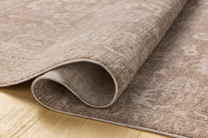 Chris Loves Julia x Loloi Louisa Taupe / Ivory Accent Rug (LOI-03)