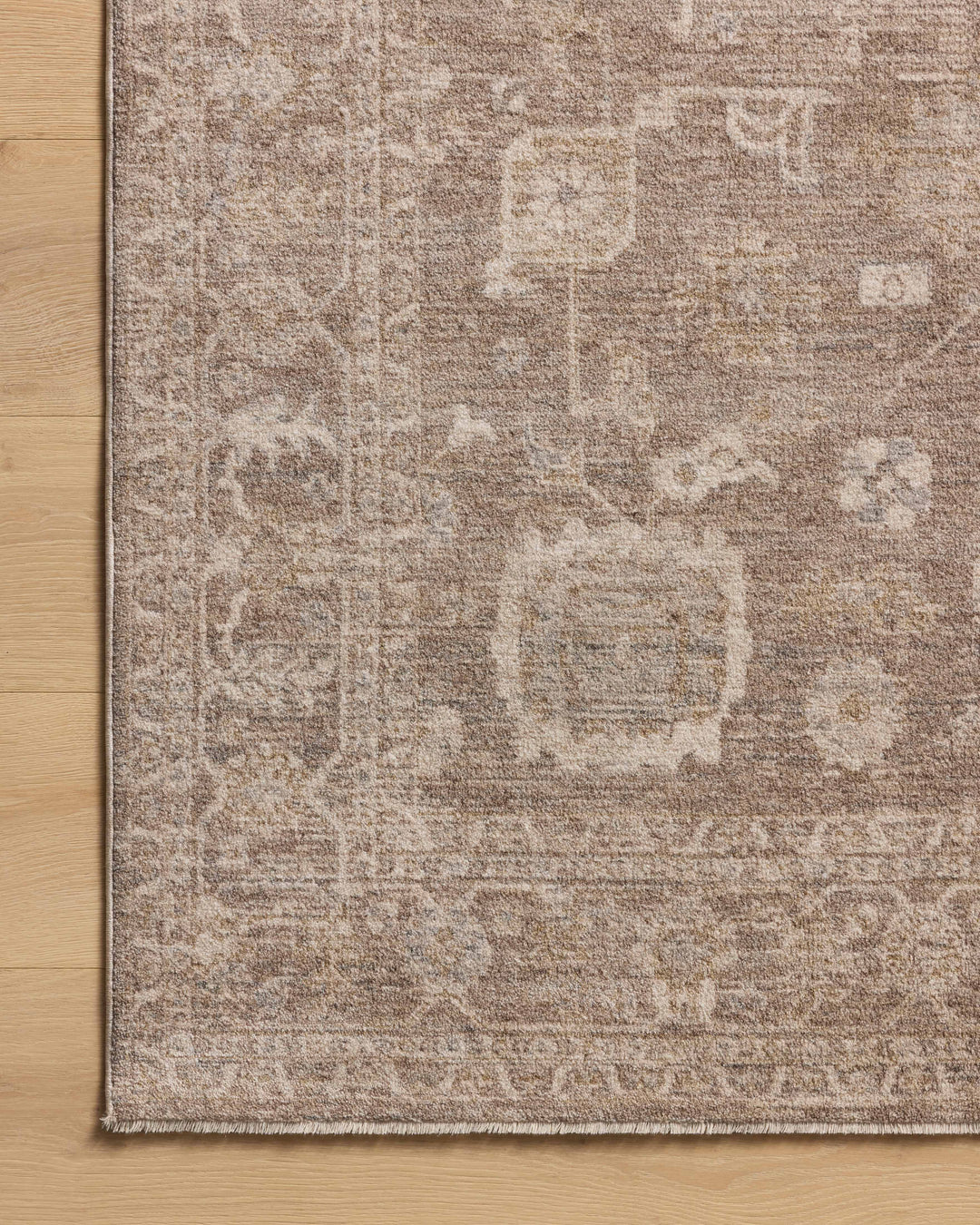 Chris Loves Julia x Loloi Louisa Taupe / Ivory Accent Rug (LOI-03)