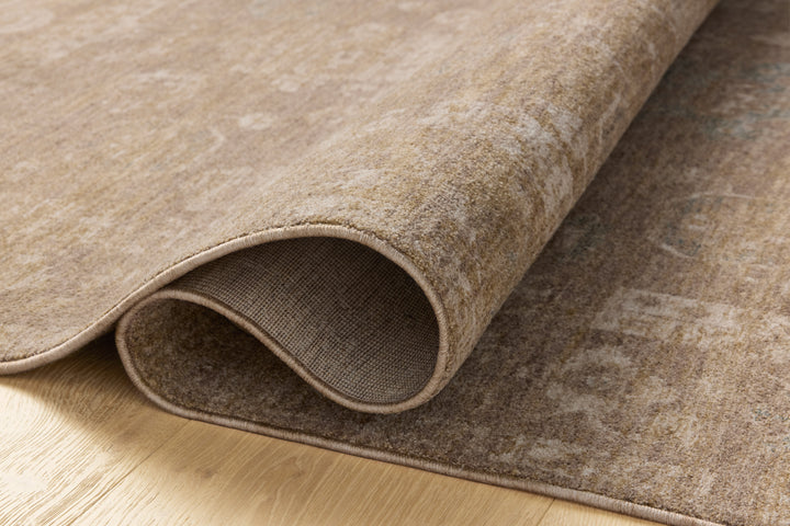 Chris Loves Julia x Loloi Louisa Taupe / Gold Accent Rug (LOI-04)