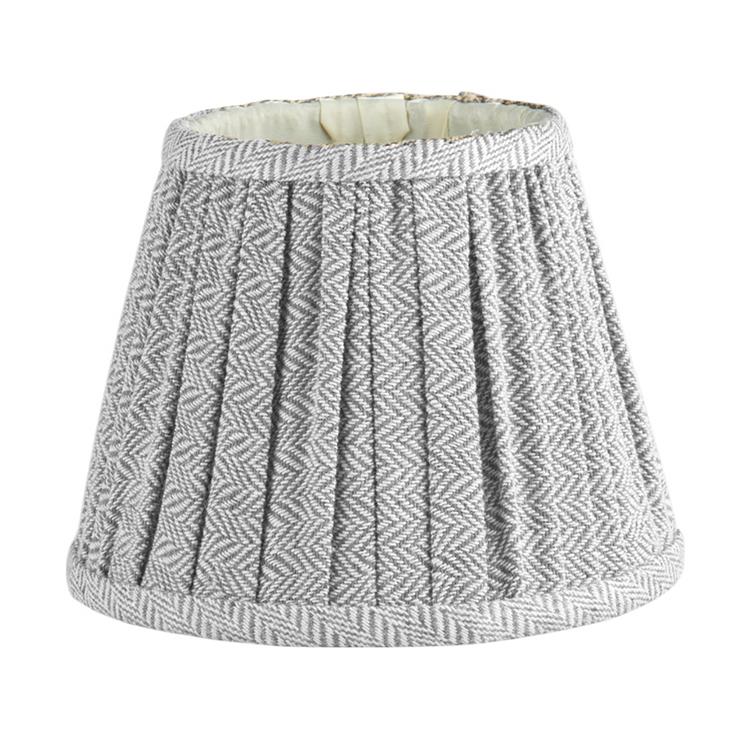Addison Ross Empire Matt Gold LED Lamp (Light Grey Herringbone)