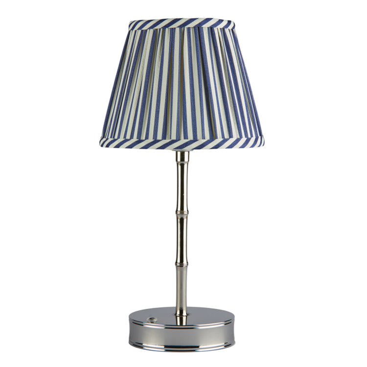 Addison Ross Empire Silver LED Lamp (Navy Stripe)
