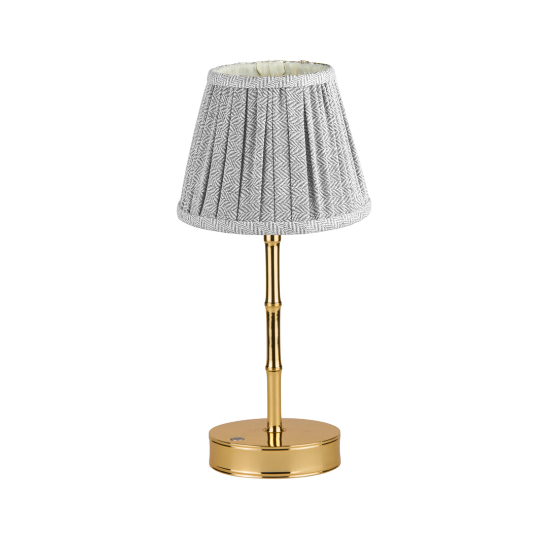 Addison Ross Empire Gold LED Lamp (Light Grey Herringbone)
