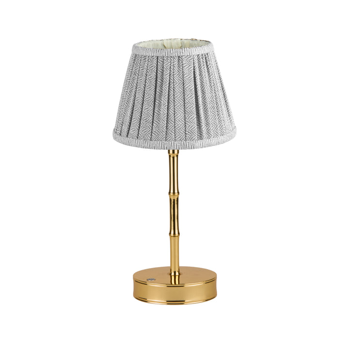 Addison Ross Empire Gold LED Lamp (Light Grey Herringbone)