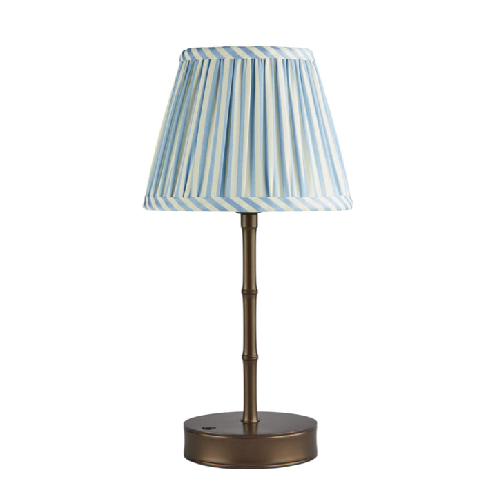 Addison Ross Empire Bronze LED Lamp (Periwinkle Stripe)