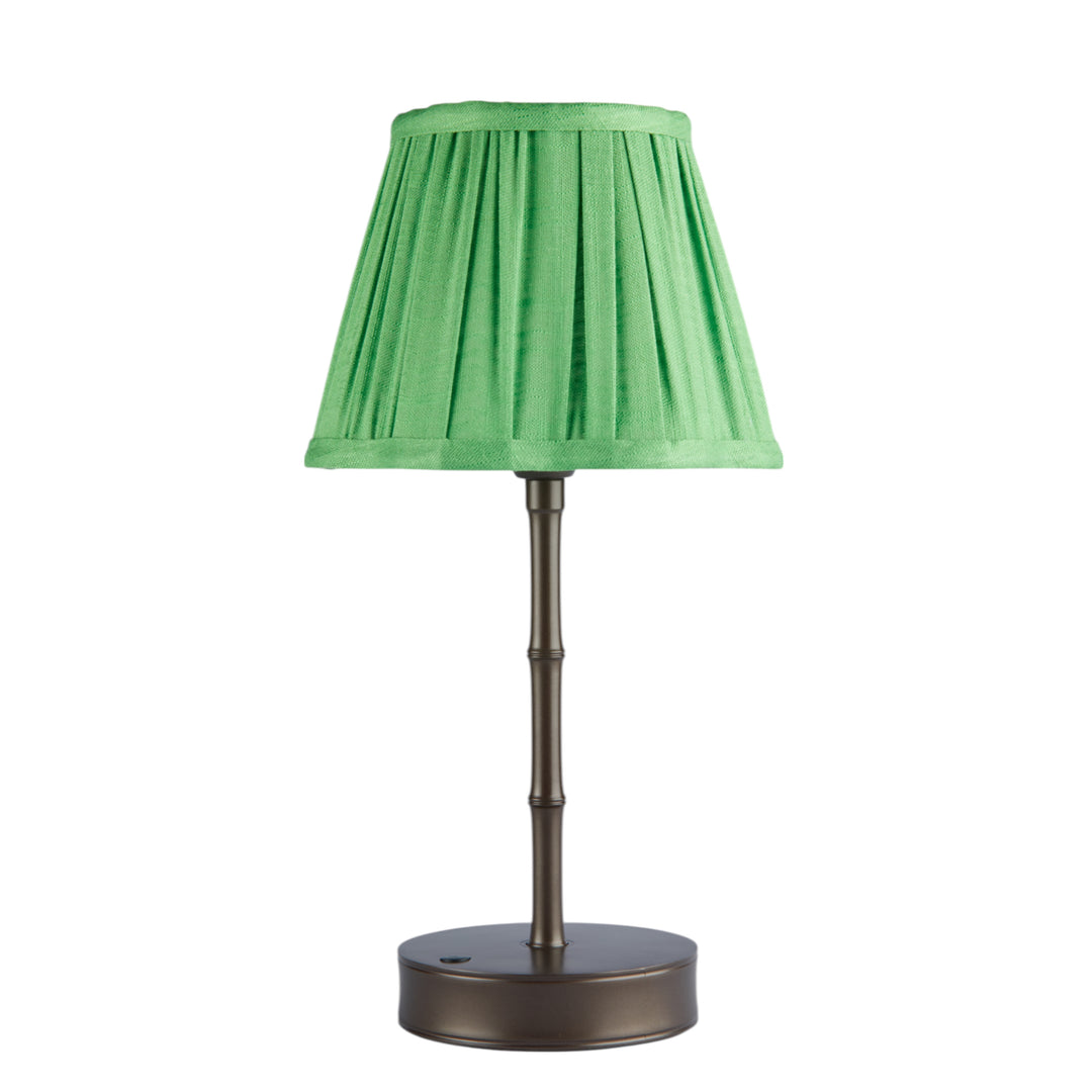 Addison Ross Empire Bronze LED Lamp (Leaf Green Scallop)