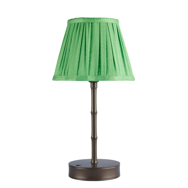 Addison Ross Empire Bronze LED Lamp (Leaf Green Scallop)