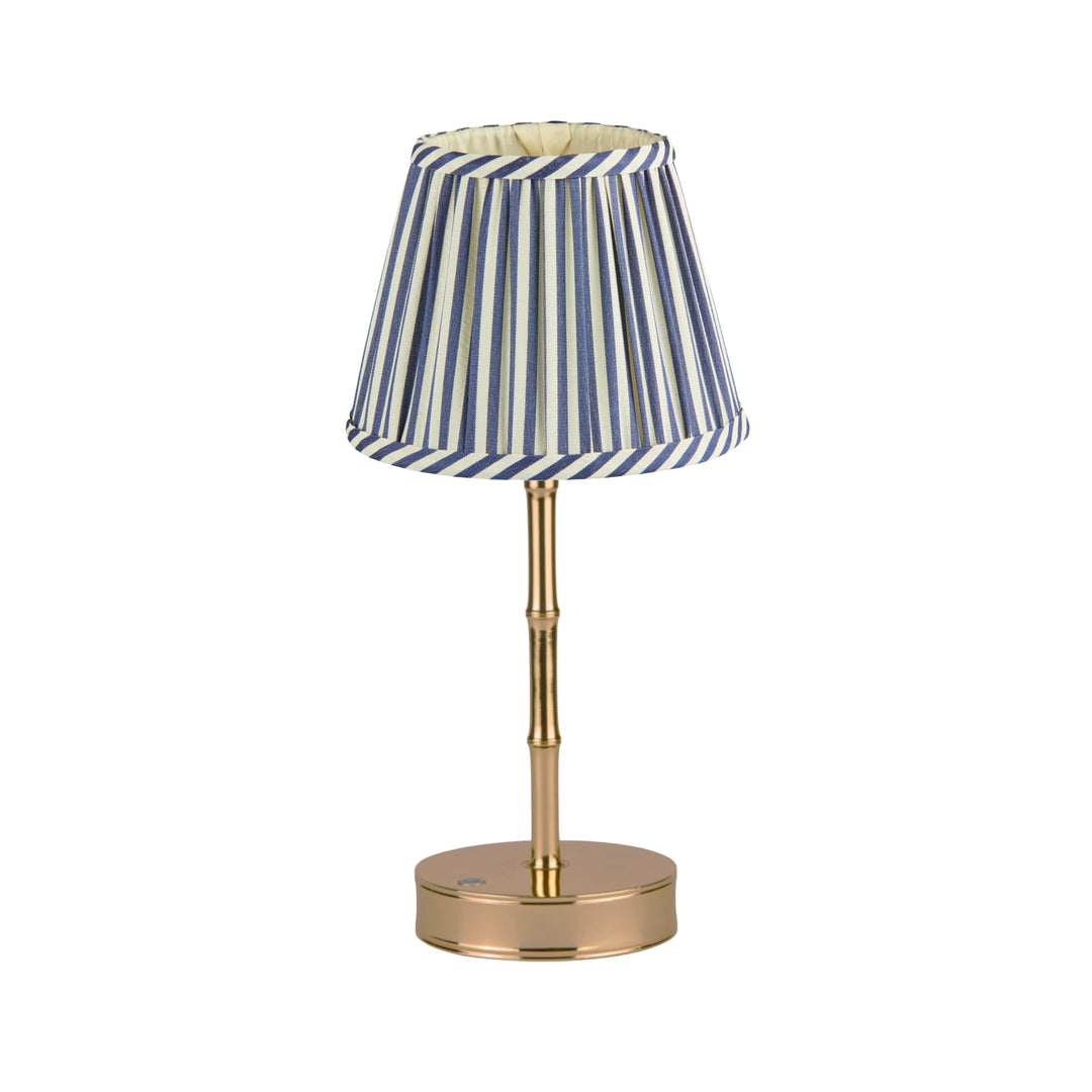 Addison Ross Empire Matt Gold LED Lamp (Navy Stripe)