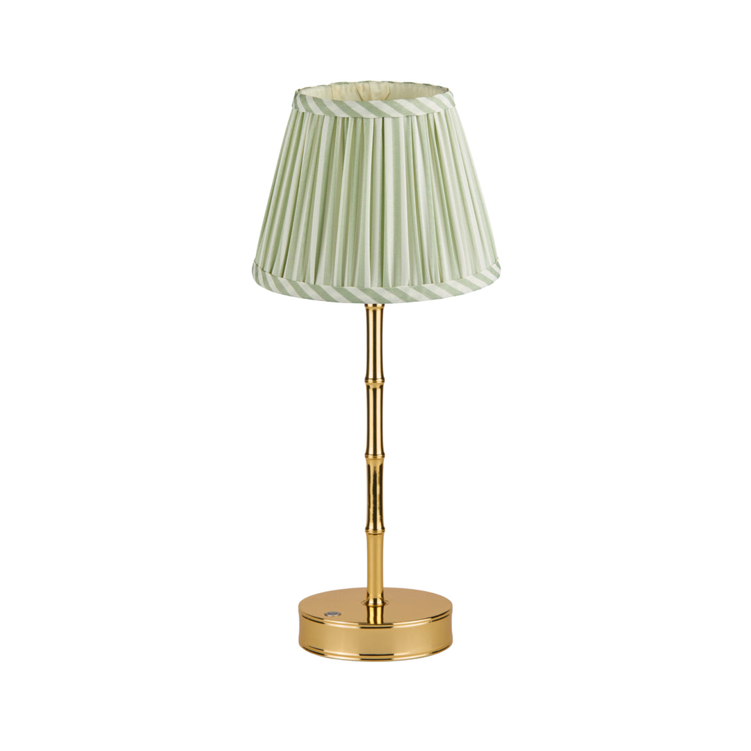 Addison Ross Empire Gold LED Lamp (Sage Stripe)