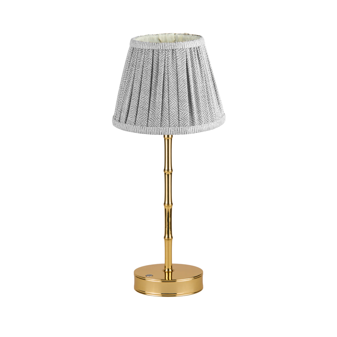 Addison Ross Empire Gold LED Lamp (Light Grey Herringbone)