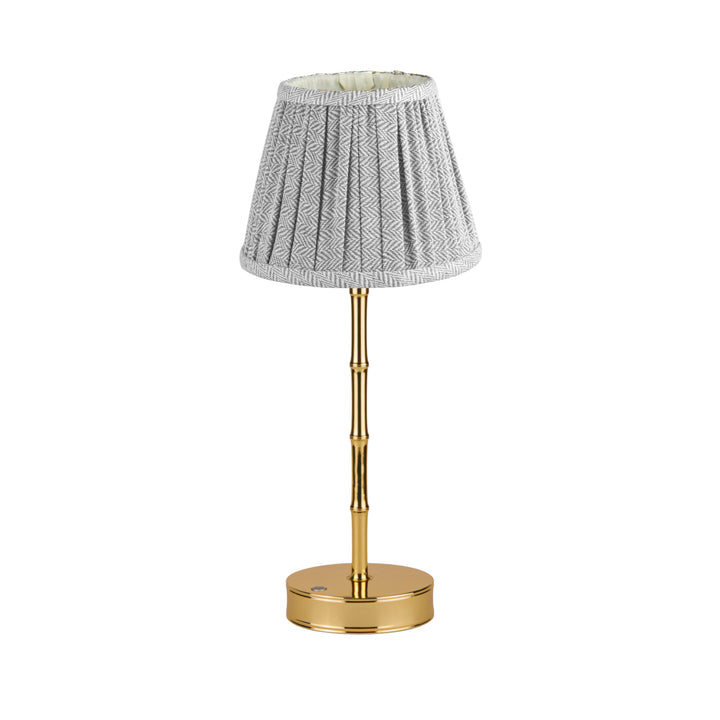 Addison Ross Empire Gold LED Lamp (Light Grey Herringbone)