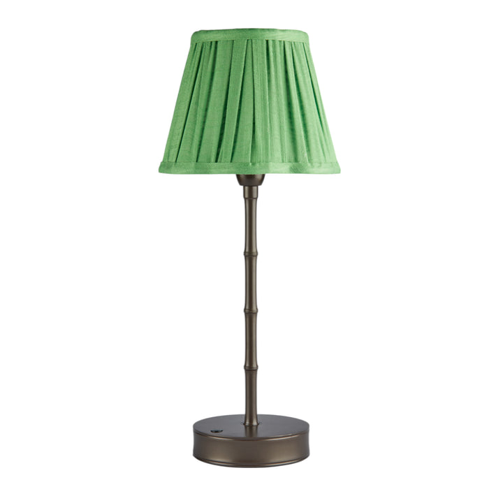 Addison Ross Empire Bronze LED Lamp (Leaf Green Scallop)