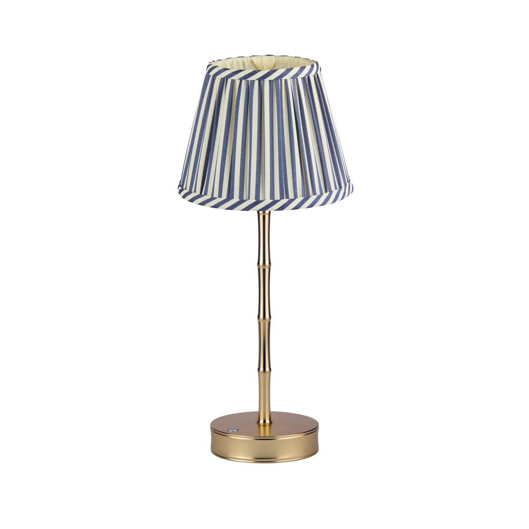 Addison Ross Empire Matt Gold LED Lamp (Navy Stripe)
