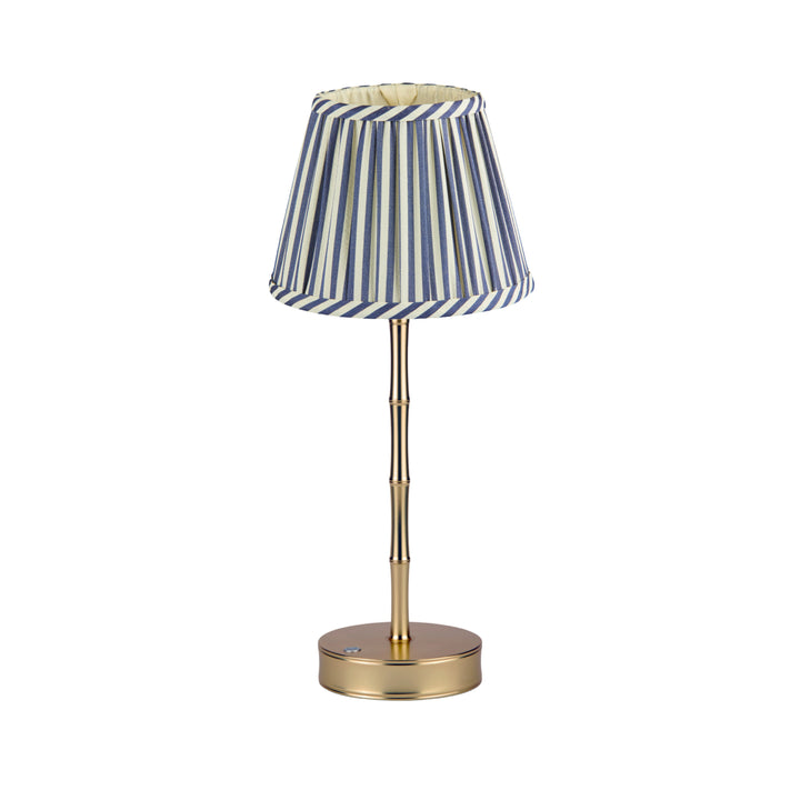 Addison Ross Empire Matt Gold LED Lamp (Navy Stripe)