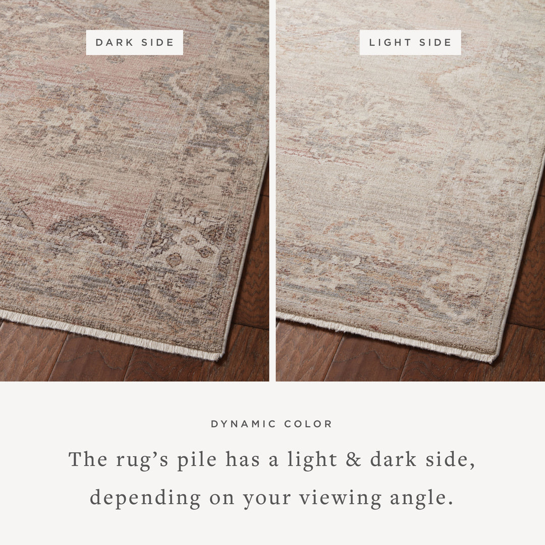 Loloi Lyra Blush / Dove Accent Rug