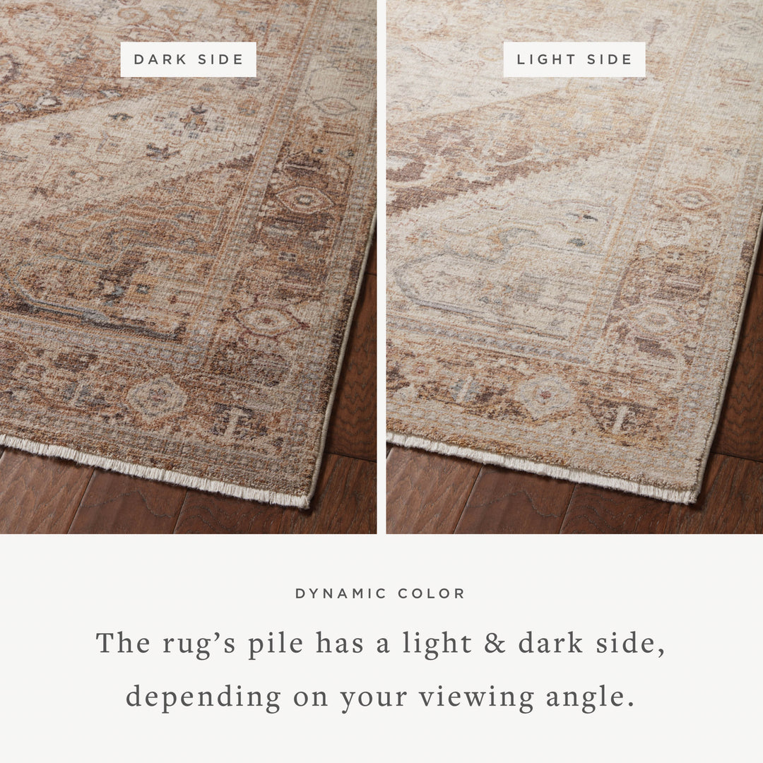 Loloi Lyra Natural / Mocha Accent Rug