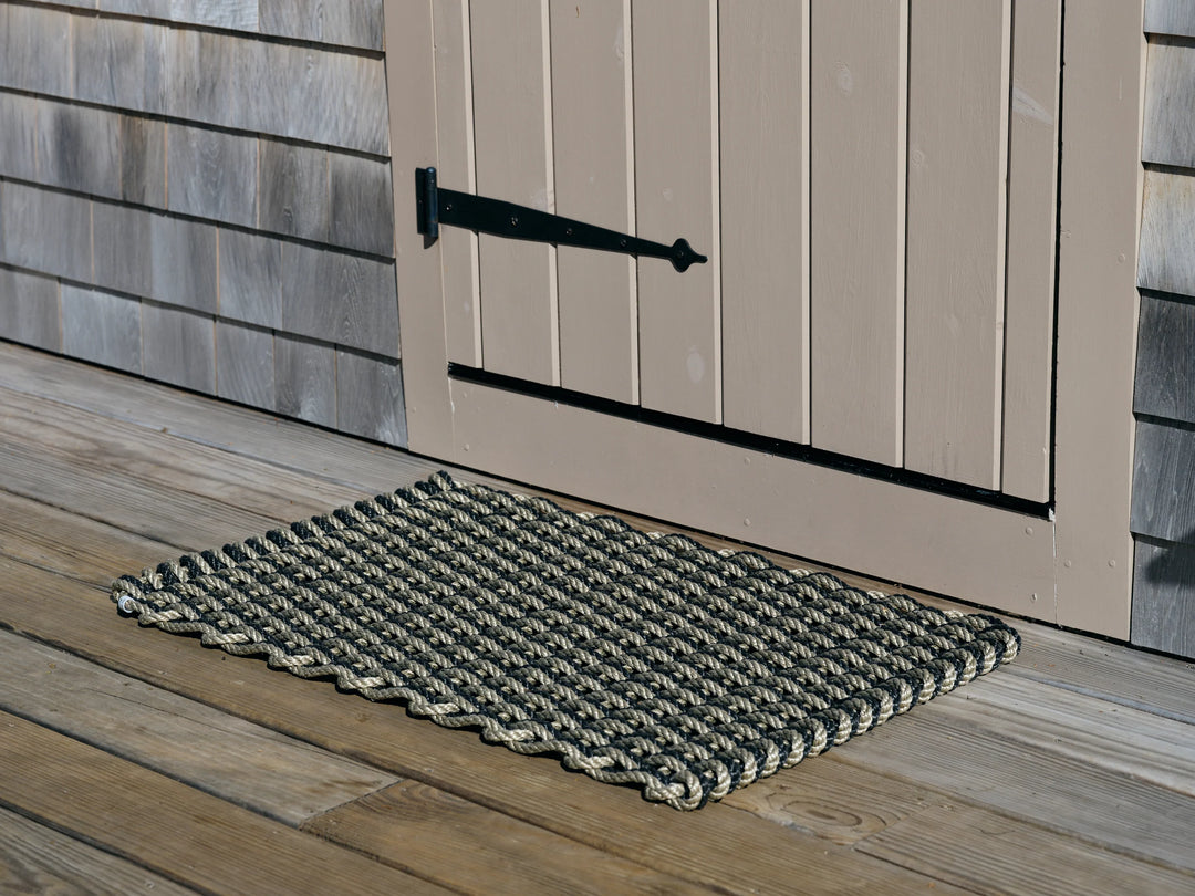 The Rope Co. Handwoven Doormat (Sand + Charcoal)