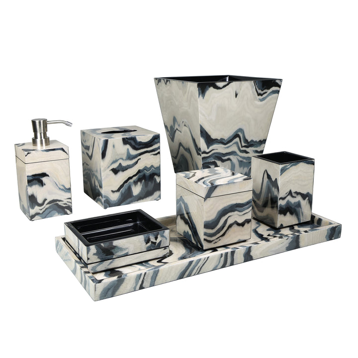 Landscape Pattern Lacquer Bathroom Accessories