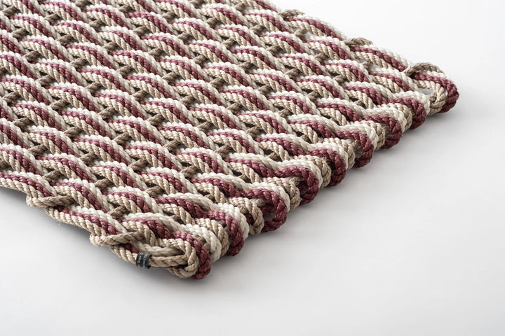 The Rope Co. Handwoven Doormat (Sand + Pomegranate + Oyster)