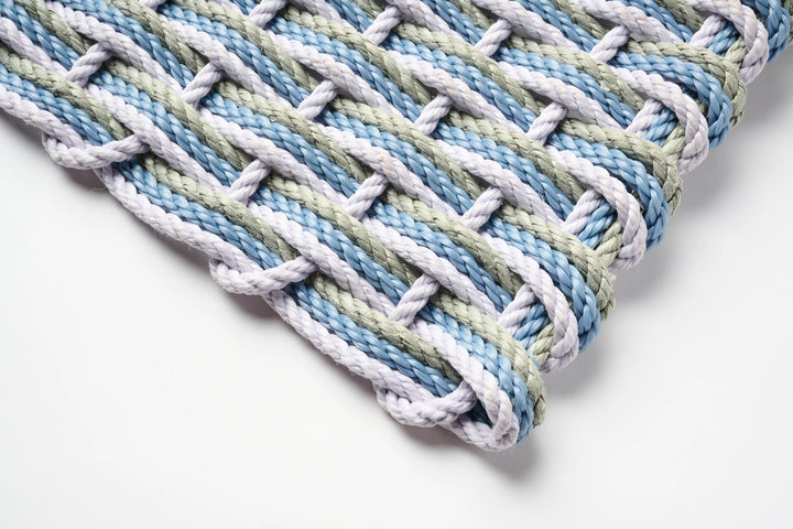 The Rope Co. Collection Handwoven Doormat (Lavender + Glacier Bay + Sage)