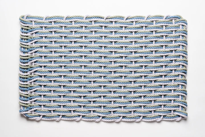 The Rope Co. Collection Handwoven Doormat (Lavender + Glacier Bay + Sage)
