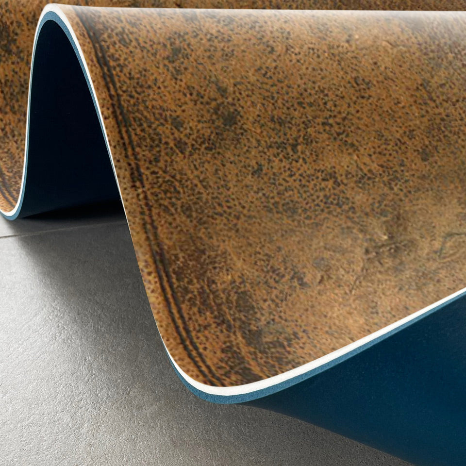 Adama Vinyl Cushioned Comfort Floor Mat (Leather_C)