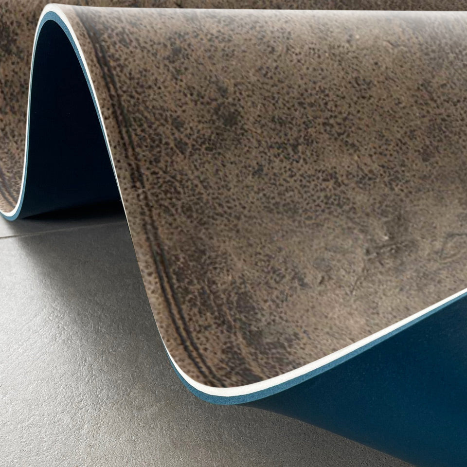 Adama Vinyl Cushioned Comfort Floor Mat (Leather_G)
