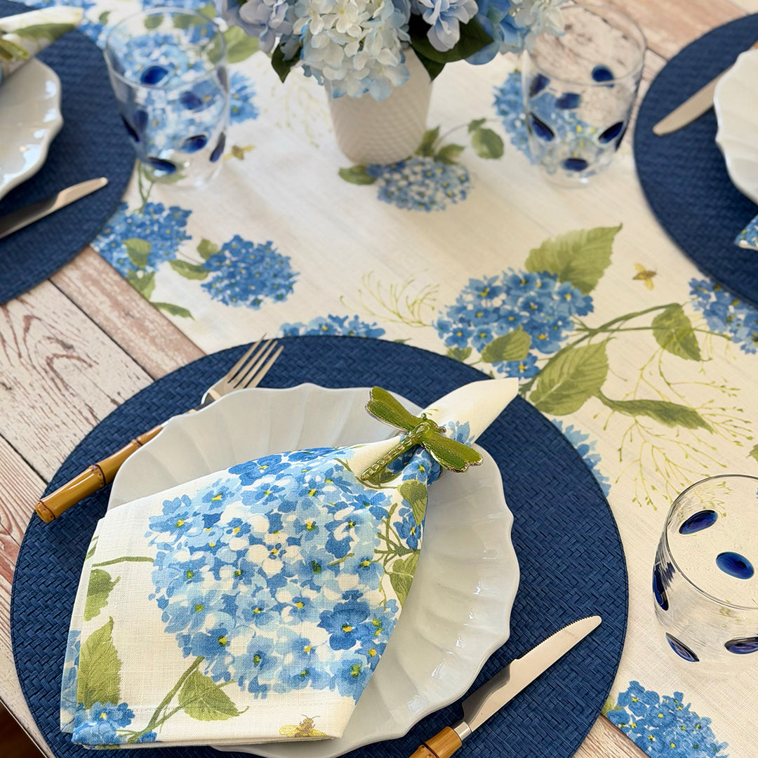 Hydrangea Cotton Print Tablecloth